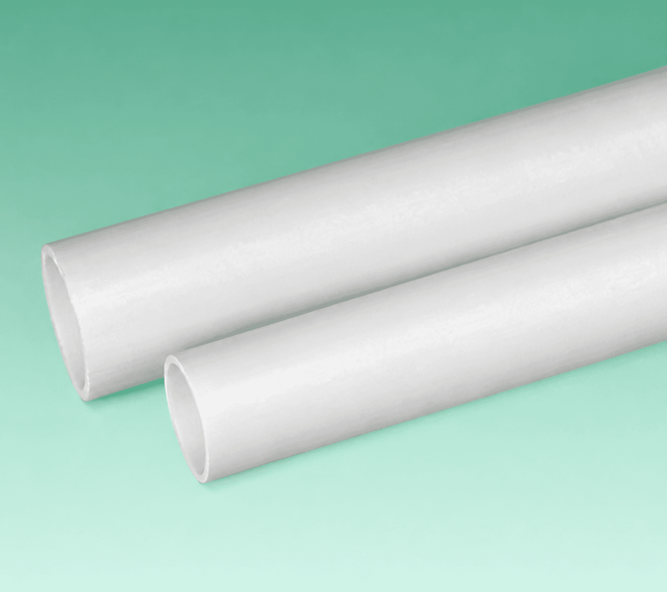 White PVC pipes without company printing