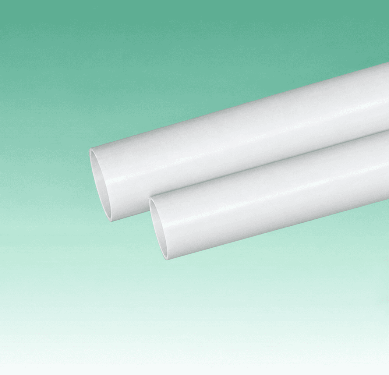 White PVC pipes without company branding