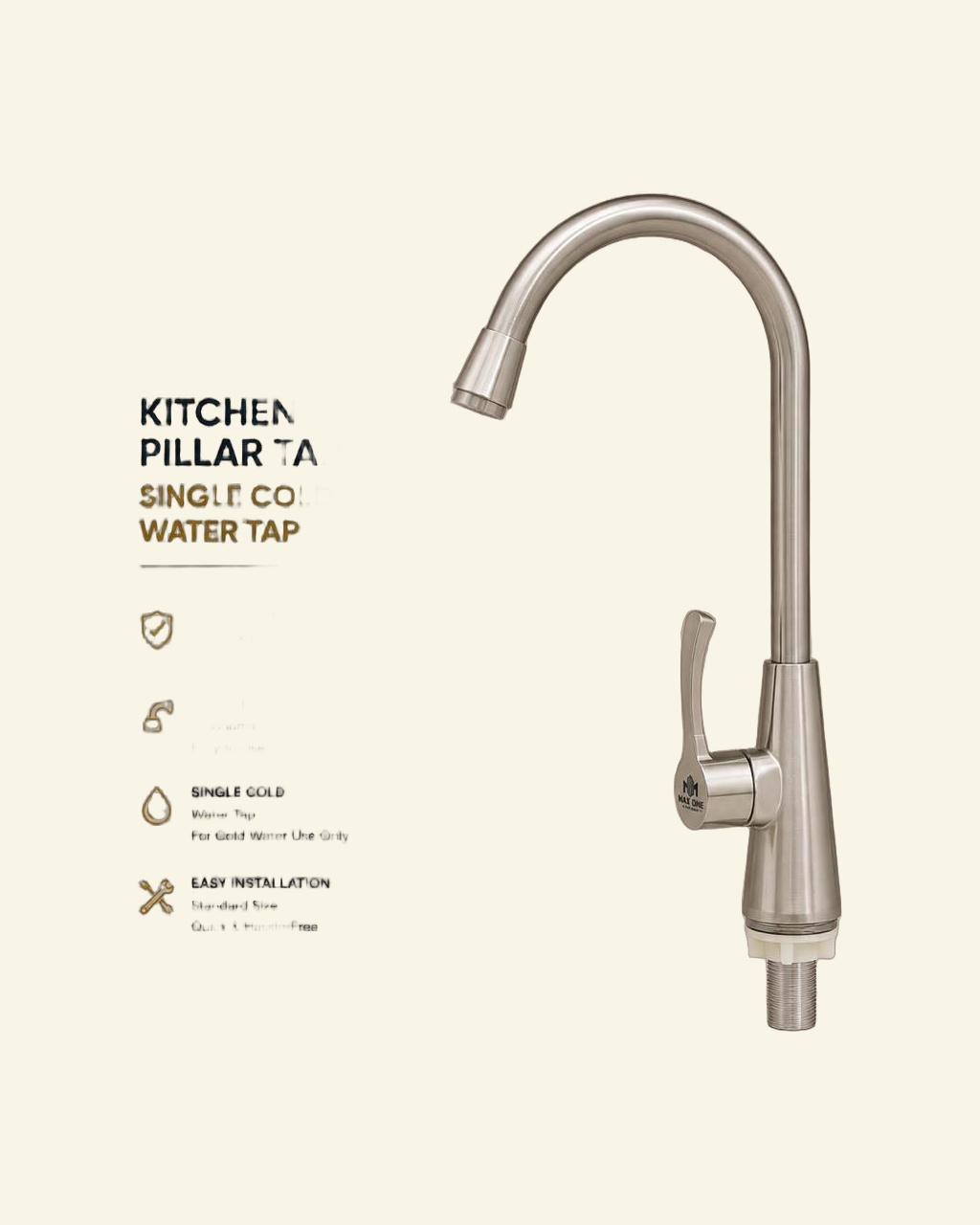 MAX ONE - KS05S - Kitchen Pillar Tap