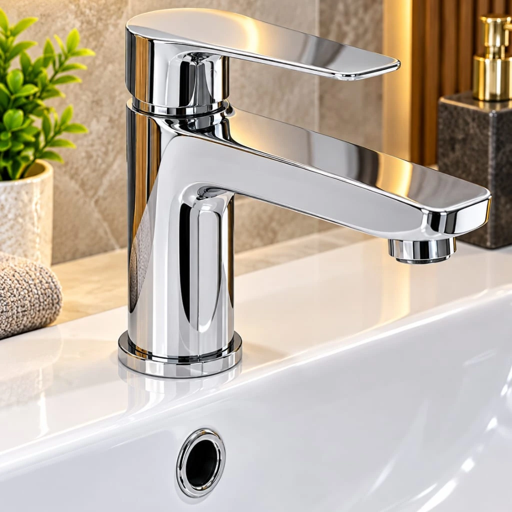 MAX ONE - Modern Chrome Basin Mixer Tap