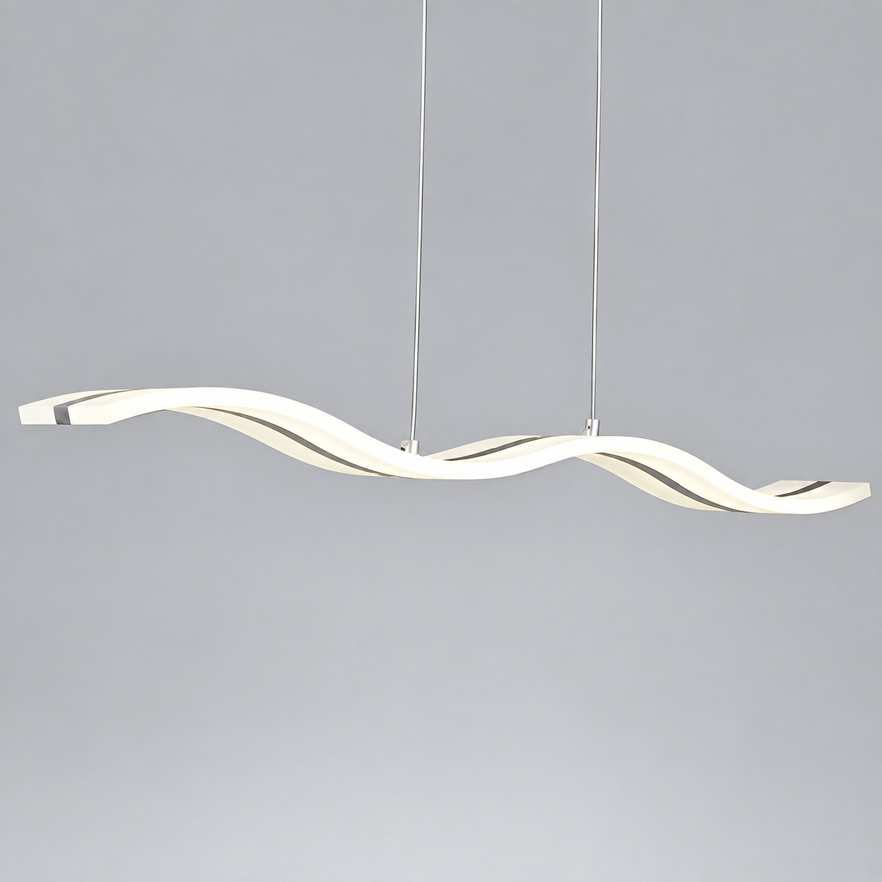 White wave pendant light
