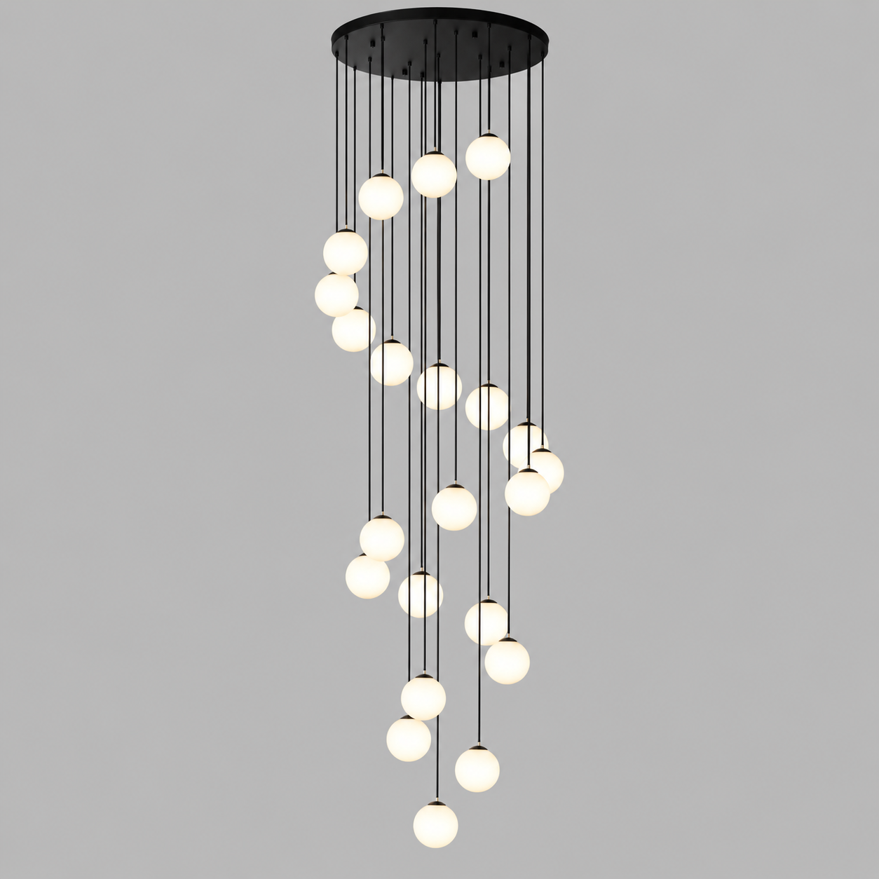Spiral globe pendant light