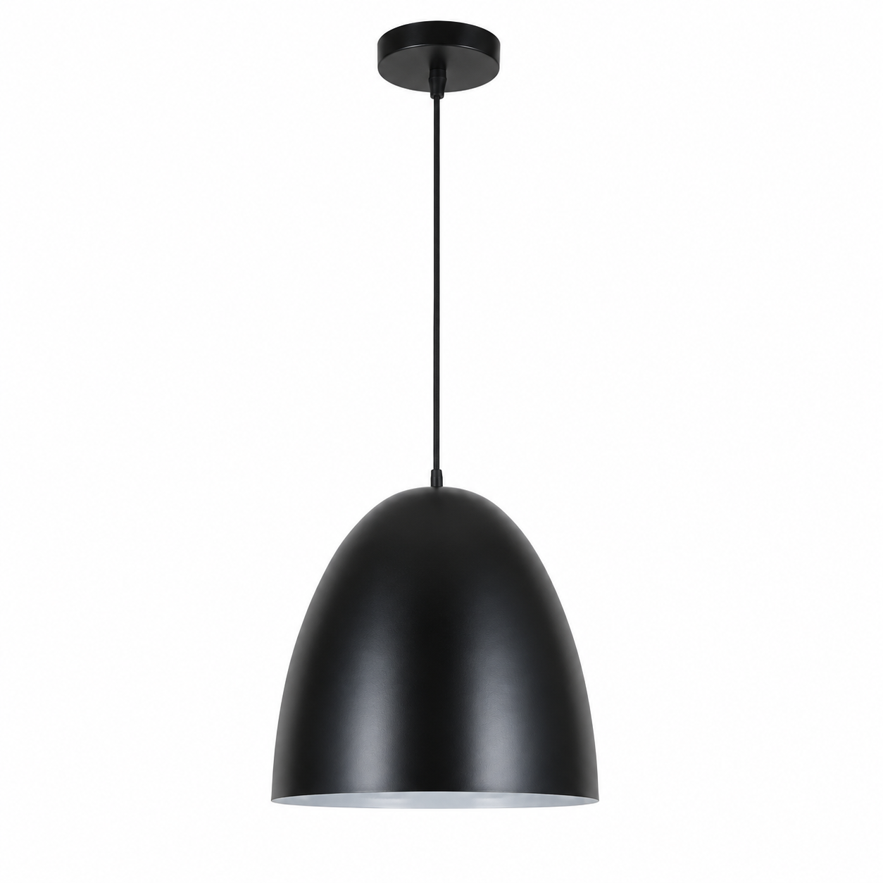 Black bell pendant light